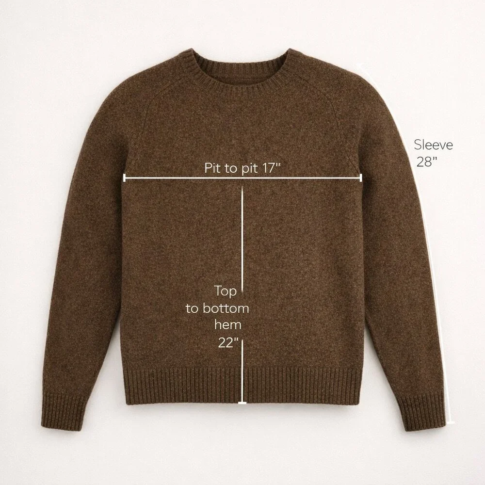 Uniqlo 100% Premium Lambswool Crew Neck Sweater – Heathered Brown | Small - Picture 2 of 13